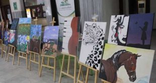 طلبة الهندسة المعمارية بجامعة المعرفة ينظمون معرض للرسم الحر