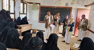 الاطلاع على سير العملية التعليمية بمراكز محو الأمية وتعليم الكبار بجبل يزيد بعمران