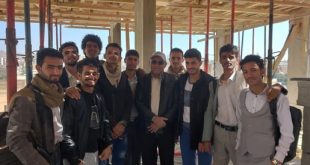 نزول ميداني لطلبة الهندسة المدنية بجامعة الناصر الى إحدى المنشئات الحديثة