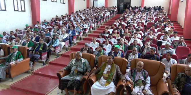 مكتب محو الأمية وتعليم الكبار بمحافظة تعز يشارك في فعالية قطاع التعليم وقطاع الثقافة والسياحة بذكرى المولد النبوي الشريف