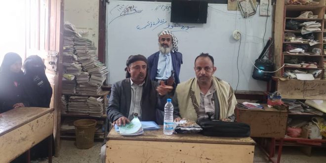 فريق الإشراف المركزي لمحافظة حجة يواصل زياراتة الاستطلاعية لمراكز محو الأمية وتعليم الكبار بمديريات محافظة حجة 