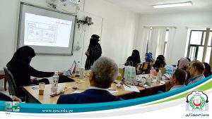 مناقشة مشاريع تخرج بجامعة الملكة اروى 