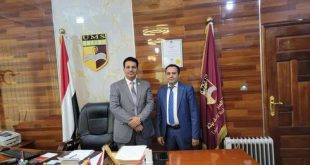 الدكتور مجاهد الجبر رئيس الجامعة التخصصية يلتقي رئيس اتحاد الجامعات الأهلية اليمنية