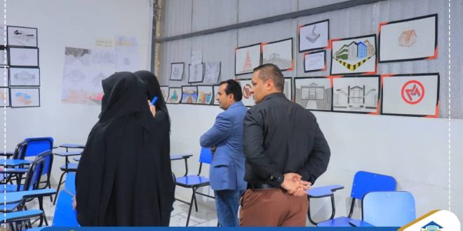 طلبة التصميم الجرافيكي بالجامعة التخصصية يستعرضون مشاريعهم النهائية لمقرر ظل ومنظور