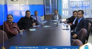 اجتماع يضم قيادة الجامعة التخصصية و مؤسسة انجاز