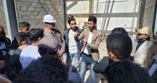 طلبة الهندسة بجامعة الناصر ينفذان نزول ميداني إلى منشئات مدنية 