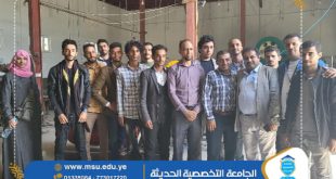 نزول ميداني لطلبة هندسة الميكاترونكس بالجامعة التخصصية الى شركة صنعاء باور