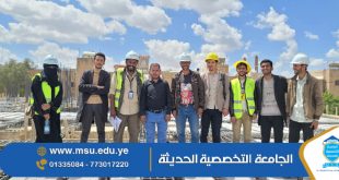 الجامعة التخصصية: نزول ميداني لطلبة الهندسة المعمارية الى مشروع أبراج الحدائق المعلقة