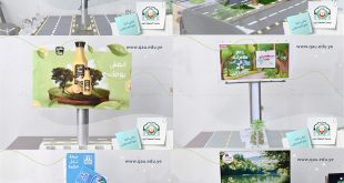 طلبة الجرافيكس بجامعة الملكة أروى ينظمون معرض أعمال مجسمات لوحات إعلانية
