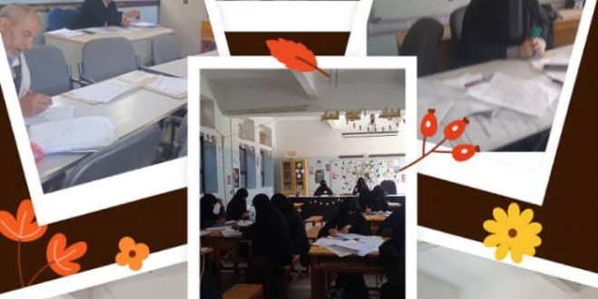 مدرسة الشهيد يحيى المتوكل تدشن تصحيح الاختبارات المركزية