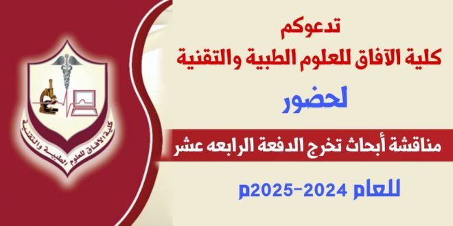 كلية الآفاق تدشن أسبوعها العلمي لمناقشة ابحاث التخرج .. الثلاثاء