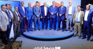 عضوا المجلس السياسي الاعلى الدكتور عبدالعزيز بن حبتور ومحمد النعيمي يزورا الاستديو الاعلامي لجامعة الرازي