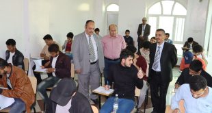 رئاسة جامعة الناصر تواصل زياراتها التفقدية لسير الامتحانات النهائية للفصل الدراسي الأول