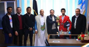 قيادة الكلية التخصصية الحديثة تحتفي بالفارس صخر الفتيي لفوزه ببطولة الفروسية