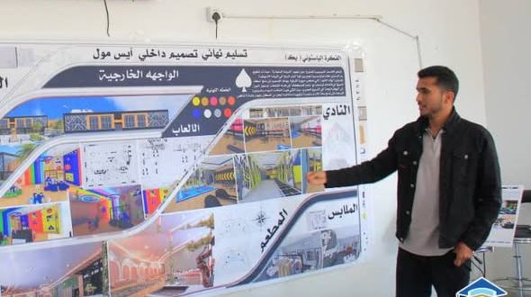 طلبة التصميم الداخلي بالجامعة التخصصية يناقشون مشاريع مقرر التصميم الداخلي